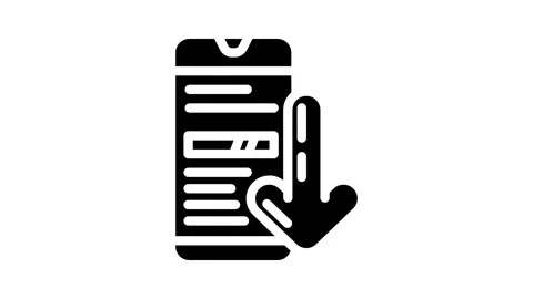 Closed envelope message loading glyph icon animation Stock Footage 326742587