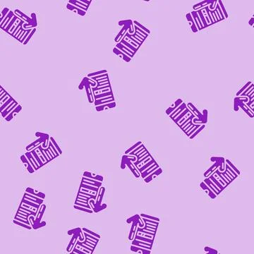 Closed envelope message loading glyph vector seamless pattern Stock Illustration