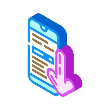 Closed envelope message loading isometric icon vector illustration Stock Illustration