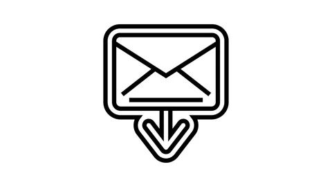 Closed envelope message loading line icon animation Stock Footage 326131093