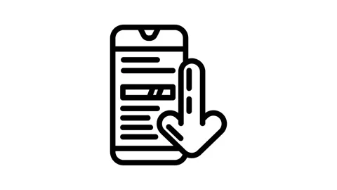 Closed envelope message loading line icon animation Stock Footage 326759719