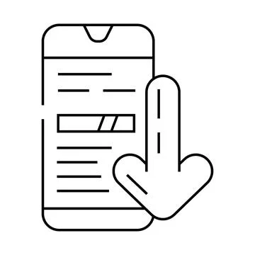 Closed envelope message loading line icon vector illustration 스톡 일러스트