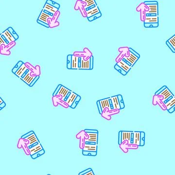 Closed envelope message loading vector seamless pattern Illustrazione stock