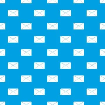 Closed envelope pattern seamless blue 스톡 일러스트