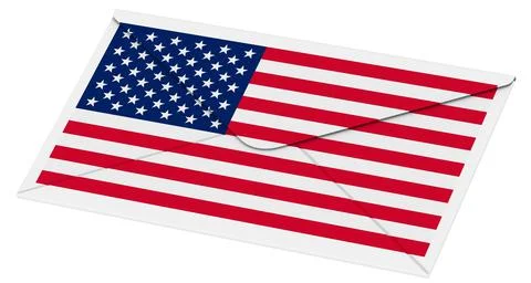 Closed envelope with the US flag Stock-Illustration