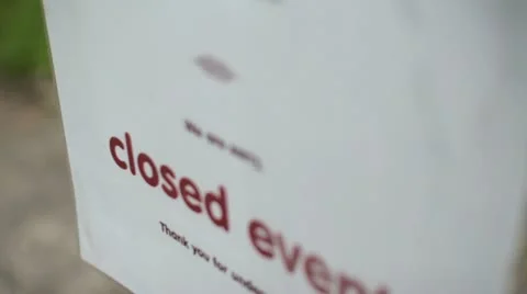 Closed event Stock Footage 11195468