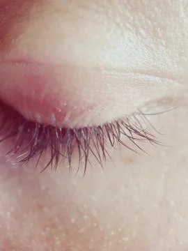 Closed eye close up 写真素材