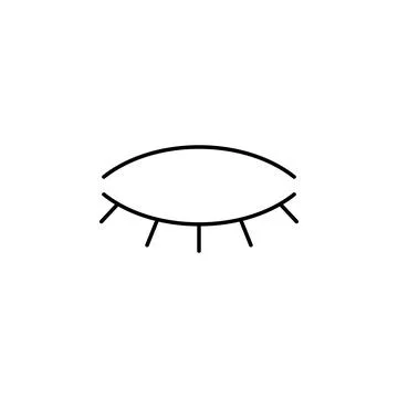 Closed eye icon. Element of disabled icon for mobile concept and web apps. Thin Stock Illustration