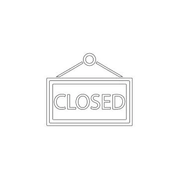 Closed. flat vector icon Stock Illustration