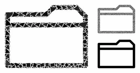 Closed folder Composition Icon of Tuberous Items Illustrazione stock