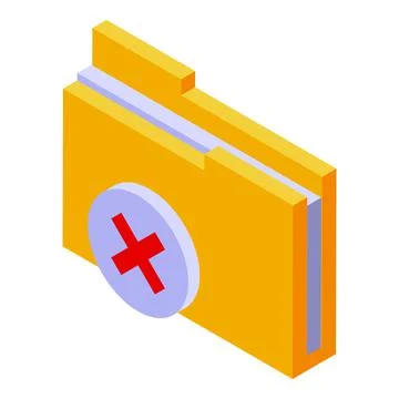 Closed folder icon, isometric style Stock-Illustration