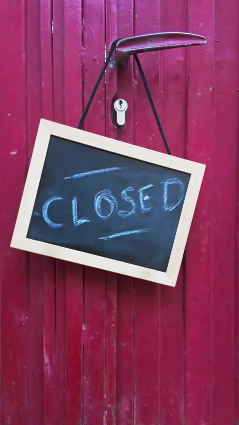 CLOSED Stock Footage 344954375