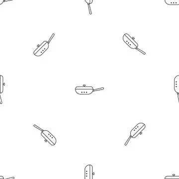 Closed fry pan pattern seamless 스톡 일러스트