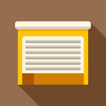 Closed garage door flat design illustration Ilustración de archivo