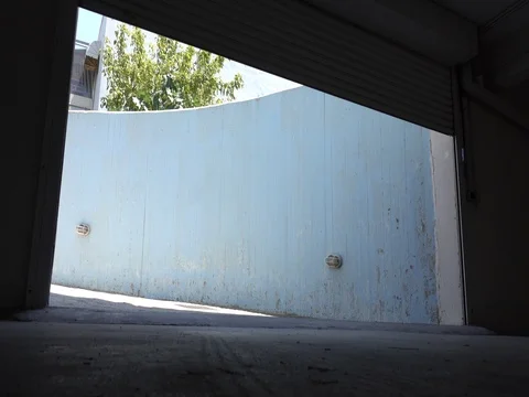 Closed garage door Stock Footage 77593723