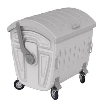 Closed garbage container Illustration