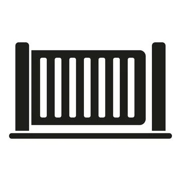Closed gate icon simple vector. Automatic security Stock Illustration