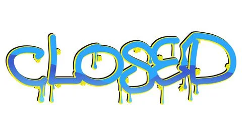 Closed Graffiti tag. Abstract modern street art decoration performed in urban Ilustración de archivo