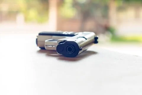 Closed up the gun Stock Photos