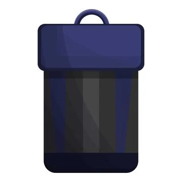 Closed hand backpack icon, cartoon style Illustrazione stock