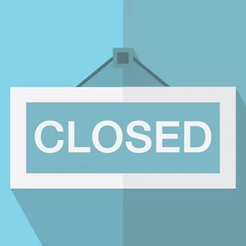 Closed hanging sign Stock Illustration