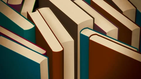 Closed hardback books 3d animation Stock-Footage 50835194