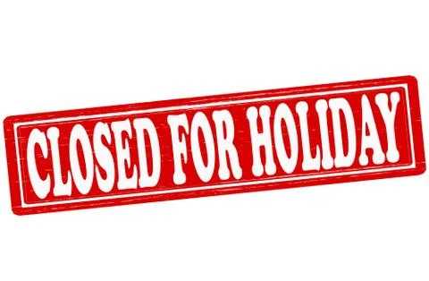 Closed for holiday Stock Illustration