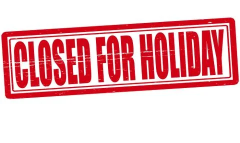 Closed for Holiday Stock Illustration