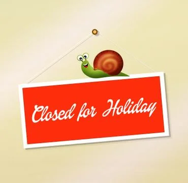 Closed for holidays Stock Illustration