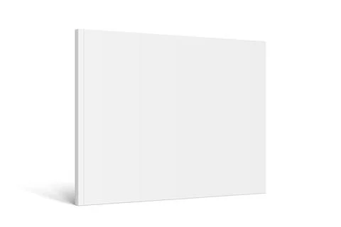Closed horizontal paperback book, catalog or magazine mockup Stock Illustration