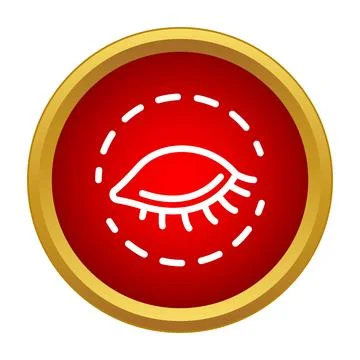 Closed human eye with eyelashes icon design Ilustración de archivo