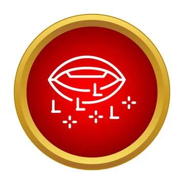 Closed human eye with tears line icon Illustrazione stock