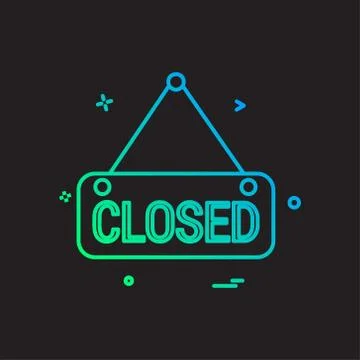Closed icon design vector Stock Illustration