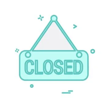Closed icon design vector Illustrazione stock