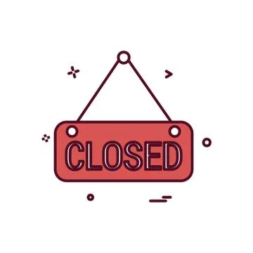 Closed icon design vector Stock Illustration