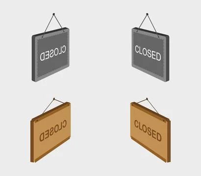 Closed icon illustrated in vector on white background Stock Illustration