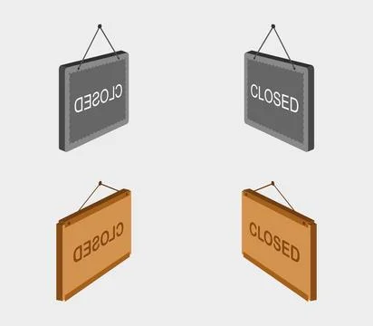 Closed icon illustrated in vector on white background closed icon illustra... Stock Photos