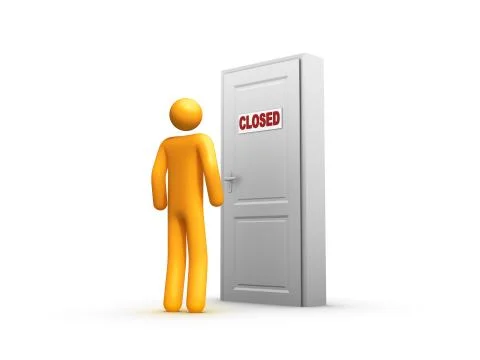 Closed Stock Illustration