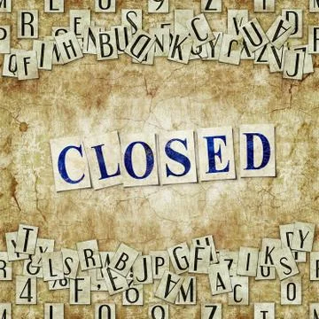 Closed Stock Illustration