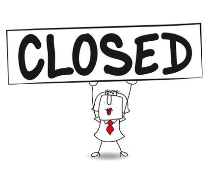 Closed Stock Illustration