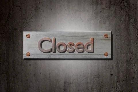 Closed Stock Illustration