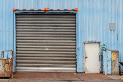Closed Industrial Gate Stock Photos