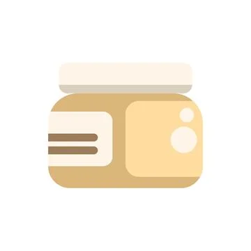 Closed jar with blank label is waiting to be filled with tasty and healthy fo Stock Illustration