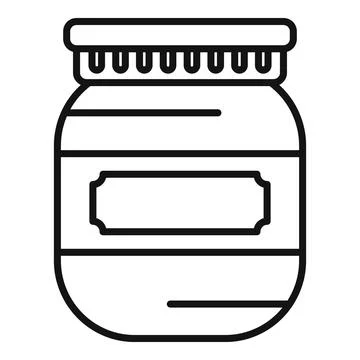 Closed jar with empty label is waiting to be filled with your product Illustrazione stock