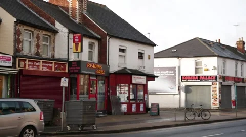 Closed kebab shops in England Stock Footage 58471079