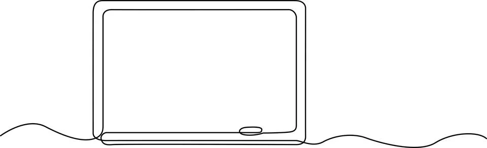 Closed laptop on surface Vector Illustrazione stock