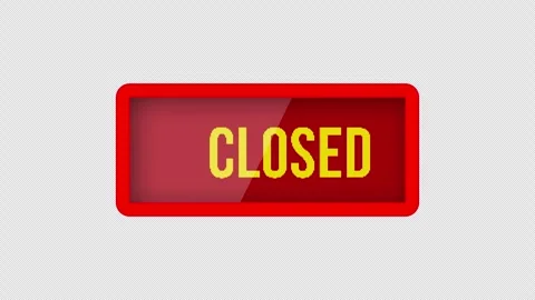 Closed LED Sign on a Transparent Background. Shop Closed Sign. 4K Stock Footage 275073569