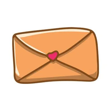 A closed letter. Envelope vector illustration. Stock Illustration