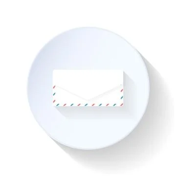 Closed letter flat icon Stock Illustration