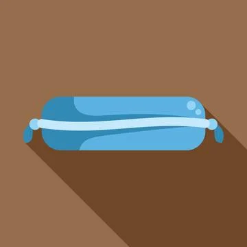 Closed light blue pencil case on brown background with zipper Stock Illustration